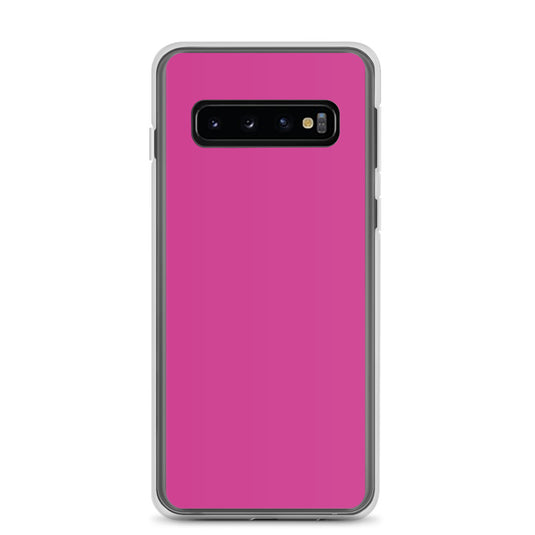 Deep Cerise Pink Samsung Clear Thin Case Plain Color CREATIVETECH