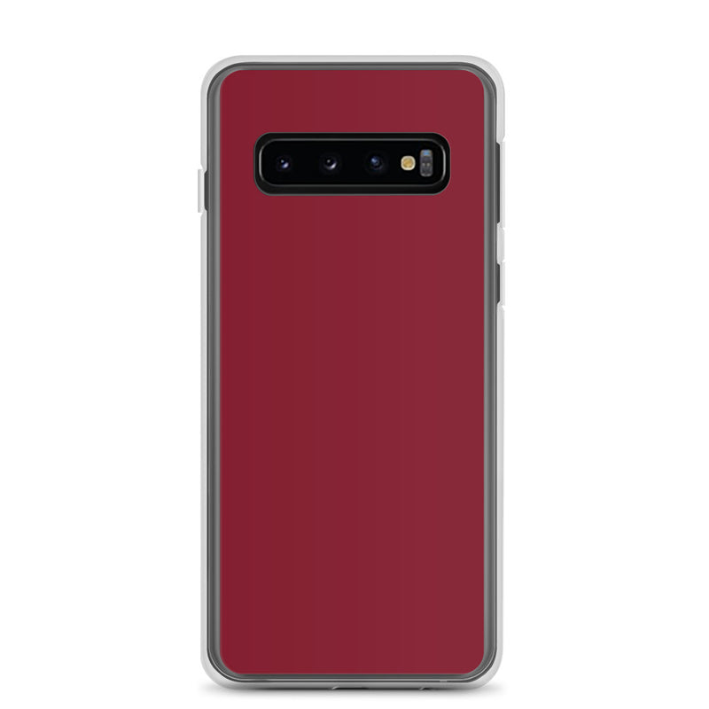 Load image into Gallery viewer, Burgundy Red Samsung Clear Thin Case Plain Color CREATIVETECH