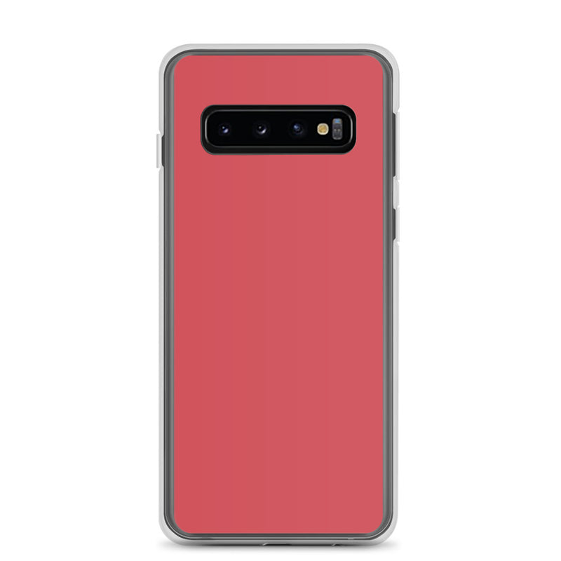Load image into Gallery viewer, Light Mandy Red Samsung Clear Thin Case Plain Color CREATIVETECH