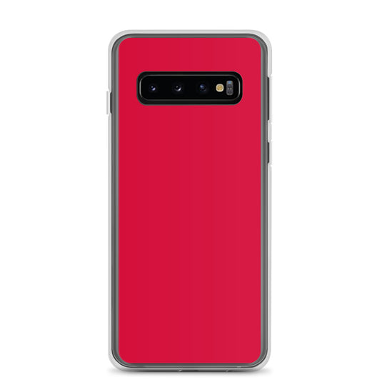 Crimson Red Samsung Clear Thin Case Plain Color CREATIVETECH