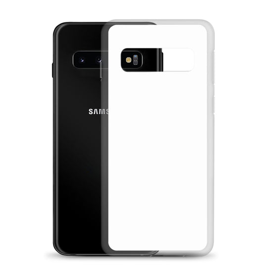 White Samsung Clear Case Plain Color CREATIVETECH