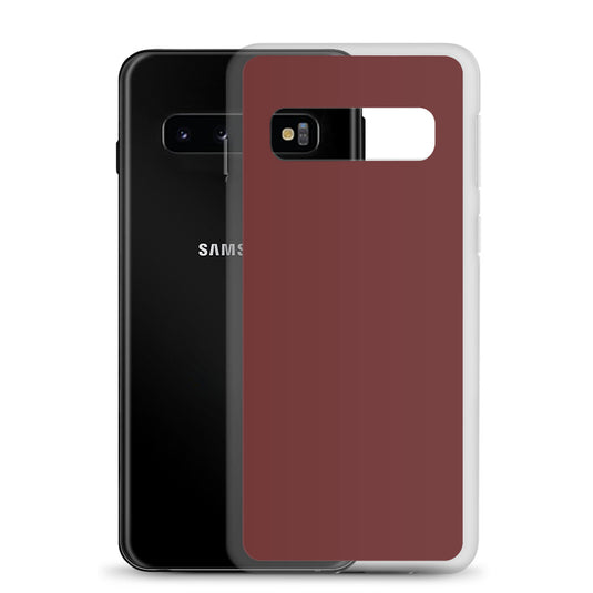Auburn Dark Red Samsung Clear Thin Case Plain Color CREATIVETECH