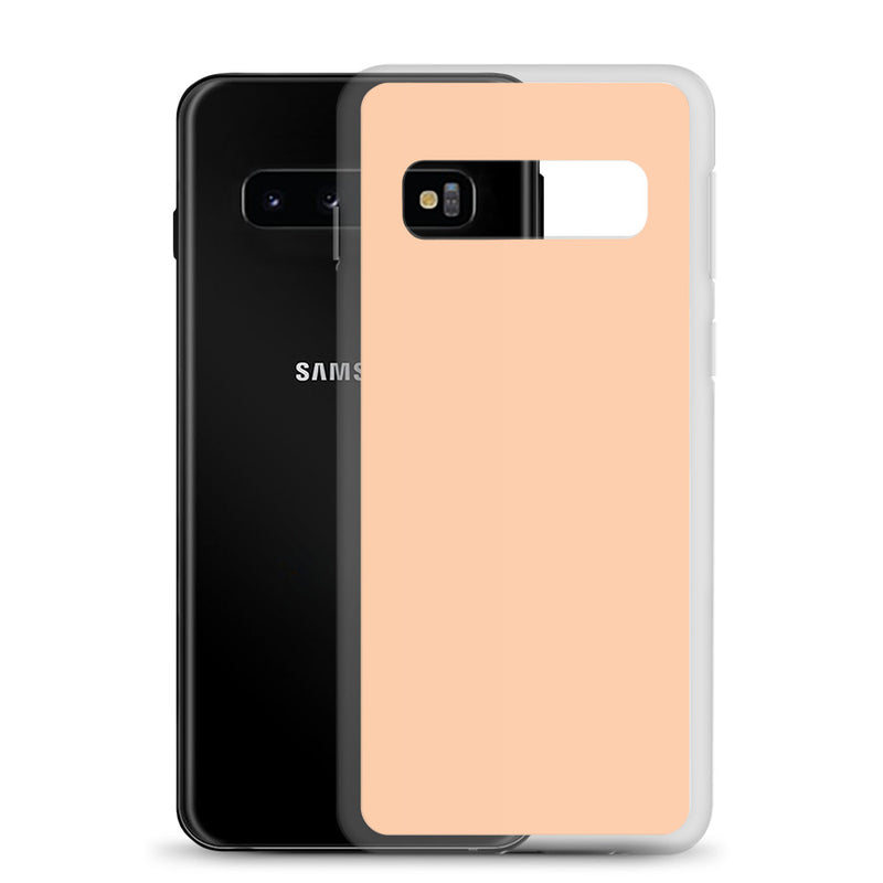 Load image into Gallery viewer, Peach Orange Samsung Clear Thin Case Plain Color CREATIVETECH