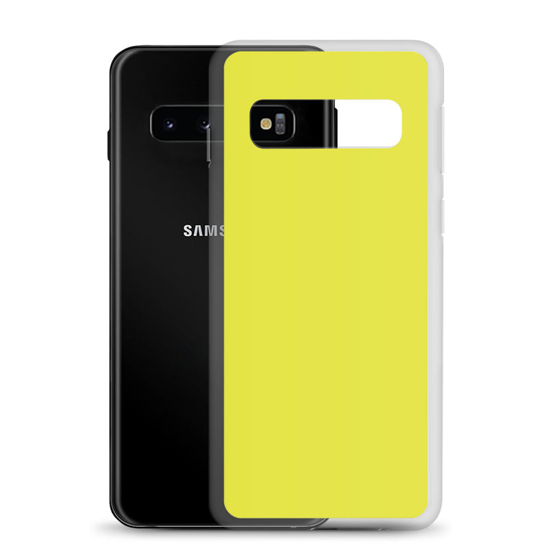 Load image into Gallery viewer, Starship Yellow Samsung Clear Thin Case Plain Color CREATIVETECH