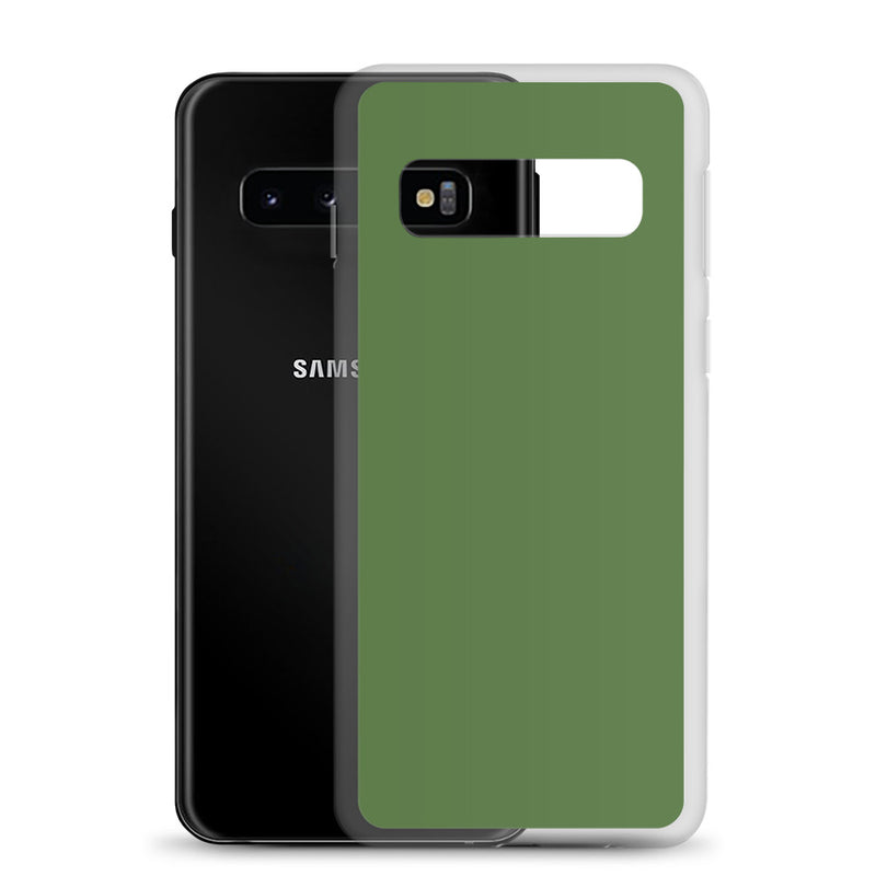 Load image into Gallery viewer, Fern Green Samsung Clear Thin Case Plain Color CREATIVETECH