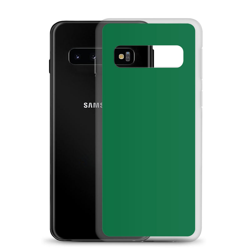 Load image into Gallery viewer, Emerald Green Samsung Clear Thin Case Plain Color CREATIVETECH