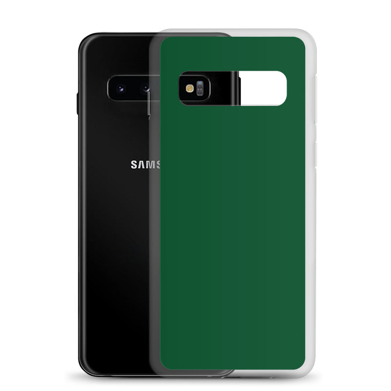 Load image into Gallery viewer, Forest Green Samsung Clear Thin Case Plain Color CREATIVETECH