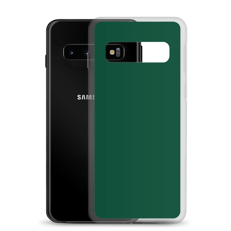 Load image into Gallery viewer, British Racing Green Samsung Clear Thin Case Plain Color CREATIVETECH