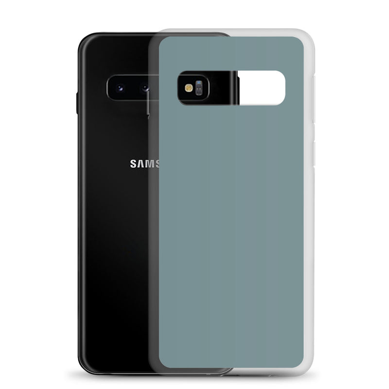 Load image into Gallery viewer, Gothic Blue Samsung Clear Thin Case Plain Color CREATIVETECH