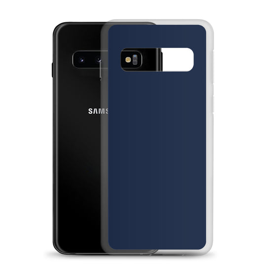 Dark Navy Blue Samsung Clear Thin Case Plain Color CREATIVETECH