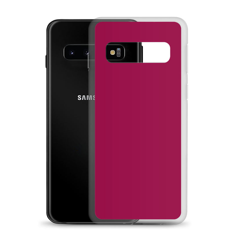 Load image into Gallery viewer, Light Burgundy Red Samsung Clear Thin Case Plain Color CREATIVETECH