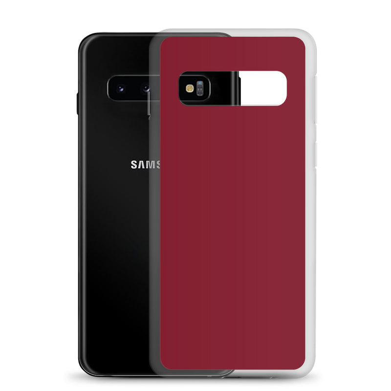Load image into Gallery viewer, Burgundy Red Samsung Clear Thin Case Plain Color CREATIVETECH
