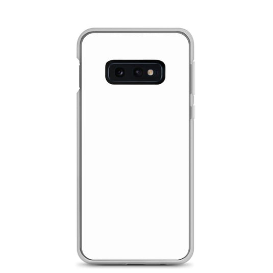 White Samsung Clear Case Plain Color CREATIVETECH