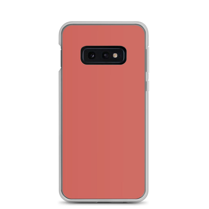 Load image into Gallery viewer, Sunglo Red Samsung Clear Thin Case Plain Color CREATIVETECH