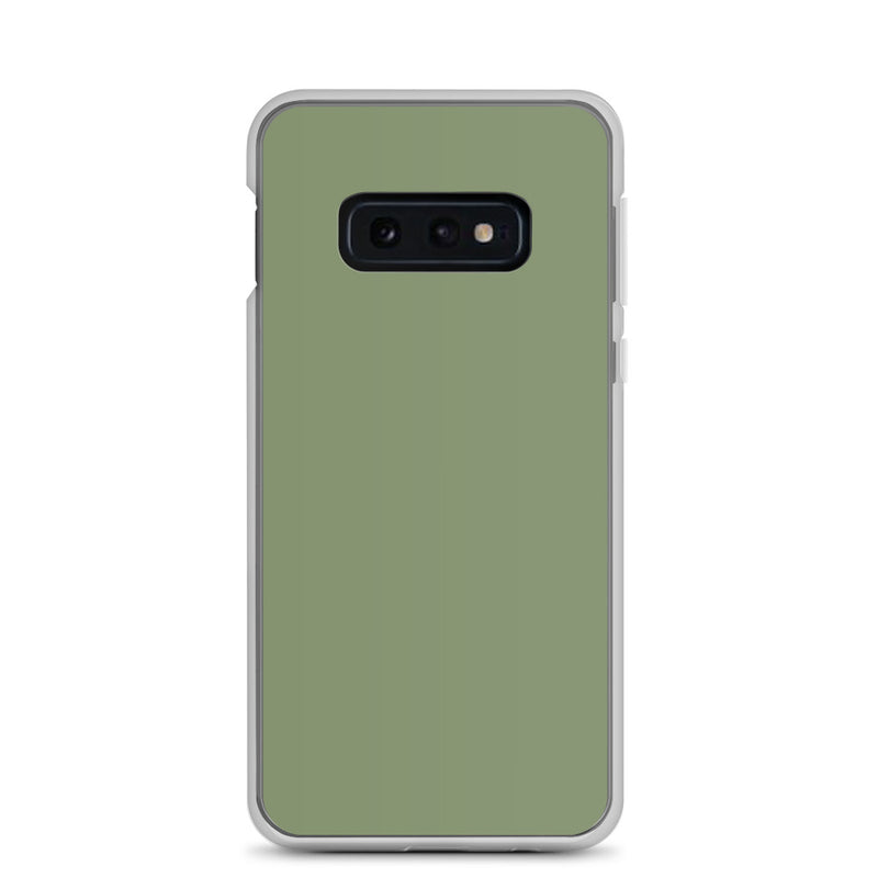 Load image into Gallery viewer, Camouflage Green Samsung Clear Thin Case Plain Color CREATIVETECH