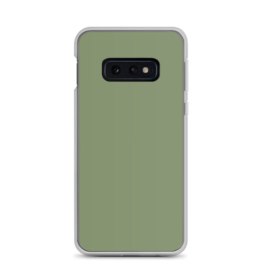 Camouflage Green Samsung Clear Thin Case Plain Color CREATIVETECH