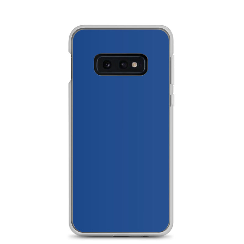 Load image into Gallery viewer, Dark Cerulean Blue Samsung Clear Thin Case Plain Color CREATIVETECH