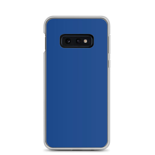 Dark Cerulean Blue Samsung Clear Thin Case Plain Color CREATIVETECH