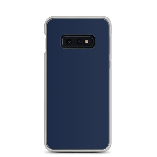 Dark Navy Blue Samsung Clear Thin Case Plain Color CREATIVETECH