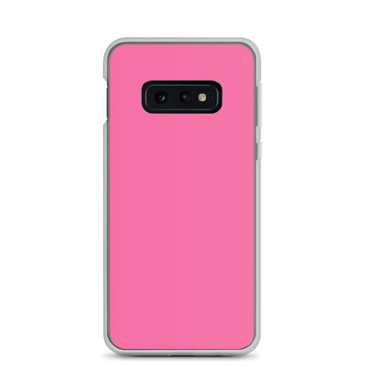 Brilliant Rose Pink Samsung Clear Thin Case Plain Color CREATIVETECH