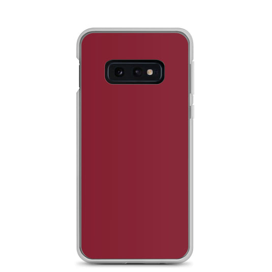 Burgundy Red Samsung Clear Thin Case Plain Color CREATIVETECH