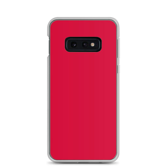 Crimson Red Samsung Clear Thin Case Plain Color CREATIVETECH