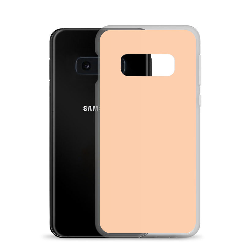 Load image into Gallery viewer, Peach Orange Samsung Clear Thin Case Plain Color CREATIVETECH