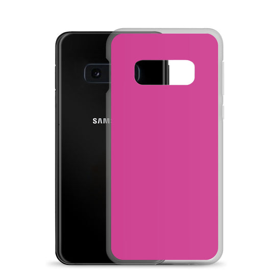 Deep Cerise Pink Samsung Clear Thin Case Plain Color CREATIVETECH