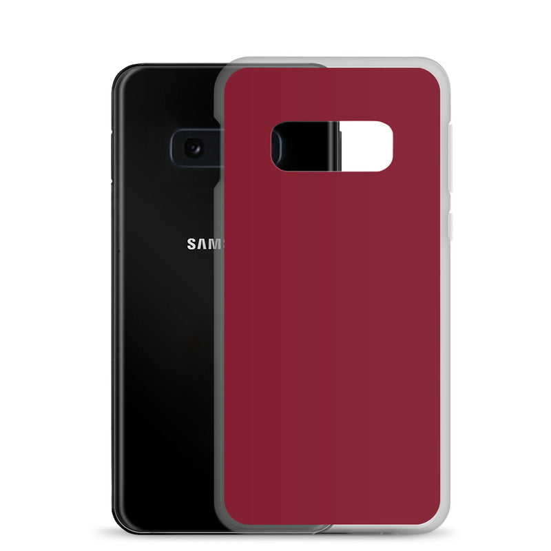 Load image into Gallery viewer, Burgundy Red Samsung Clear Thin Case Plain Color CREATIVETECH