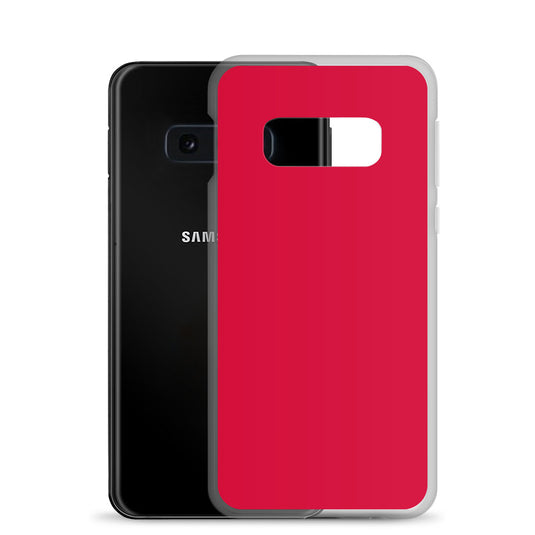 Crimson Red Samsung Clear Thin Case Plain Color CREATIVETECH