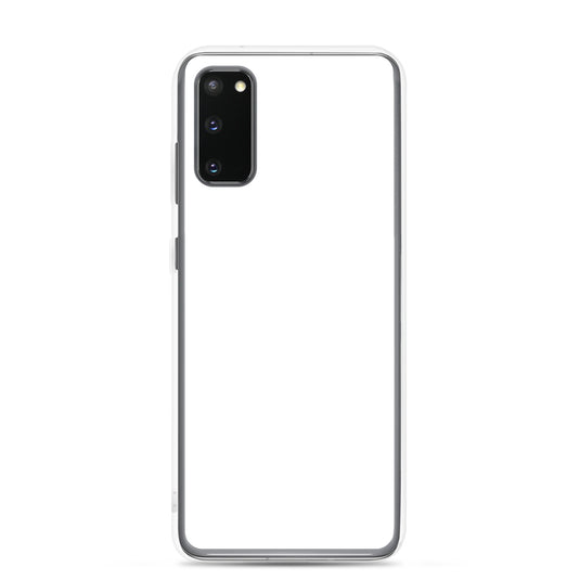 White Samsung Clear Case Plain Color CREATIVETECH