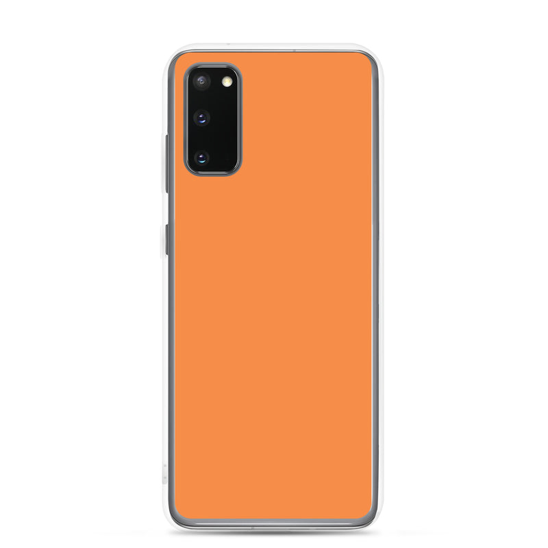 Load image into Gallery viewer, Flamenco Orange Samsung Clear Thin Case Plain Color CREATIVETECH
