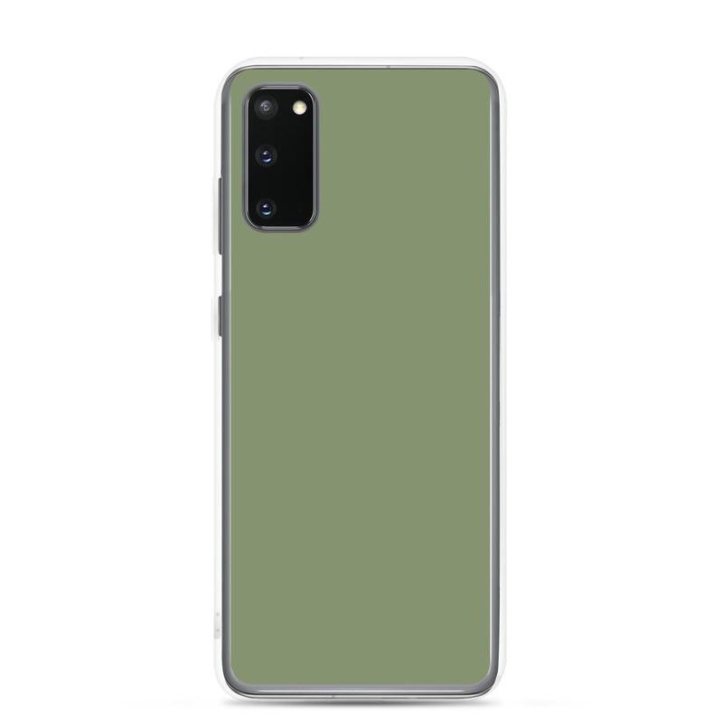 Load image into Gallery viewer, Camouflage Green Samsung Clear Thin Case Plain Color CREATIVETECH