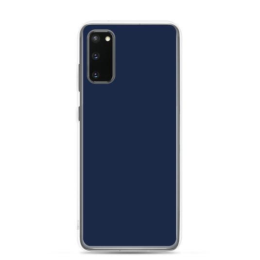Dark Navy Blue Samsung Clear Thin Case Plain Color CREATIVETECH