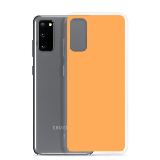 Texas Rose Orange Samsung Clear Thin Case Plain Color CREATIVETECH