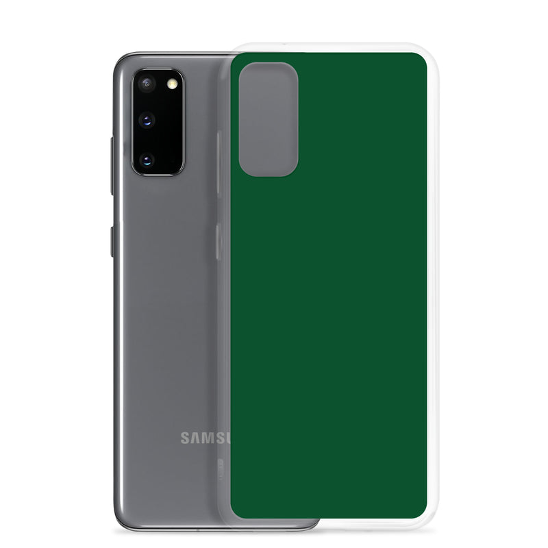 Load image into Gallery viewer, Forest Green Samsung Clear Thin Case Plain Color CREATIVETECH