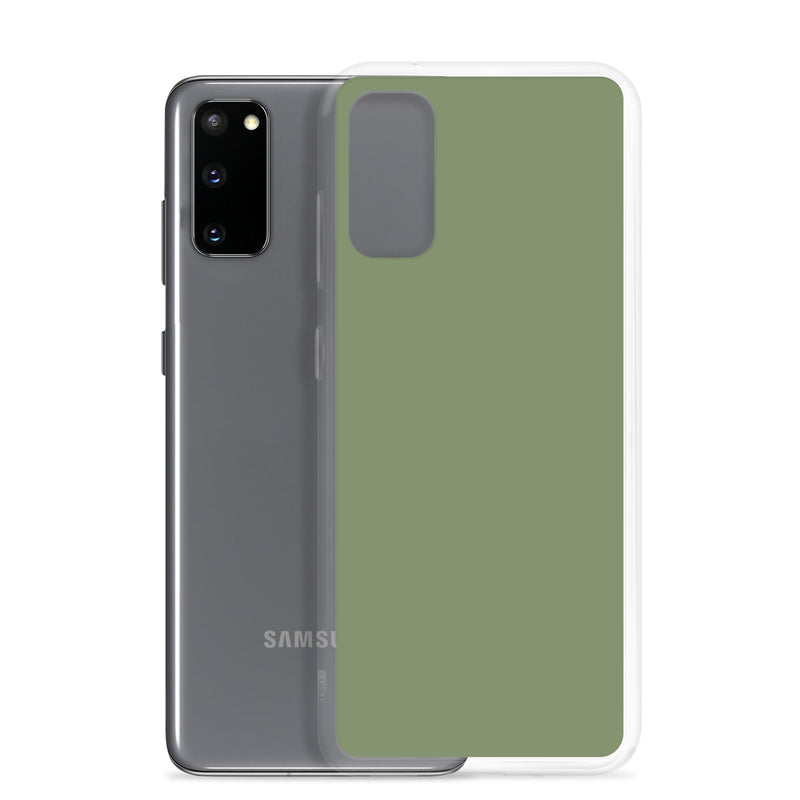 Load image into Gallery viewer, Camouflage Green Samsung Clear Thin Case Plain Color CREATIVETECH