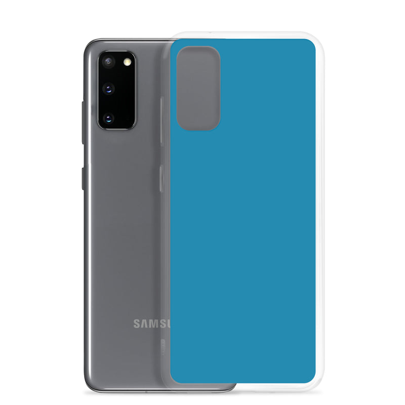 Load image into Gallery viewer, Pelorous Blue Samsung Clear Thin Case Plain Color CREATIVETECH
