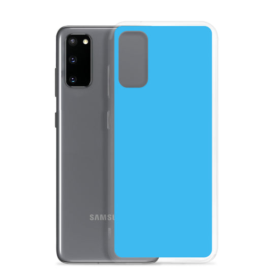 Deep Sky Blue Samsung Clear Thin Case Plain Color CREATIVETECH