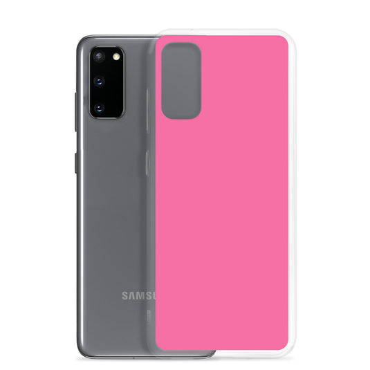 Brilliant Rose Pink Samsung Clear Thin Case Plain Color CREATIVETECH