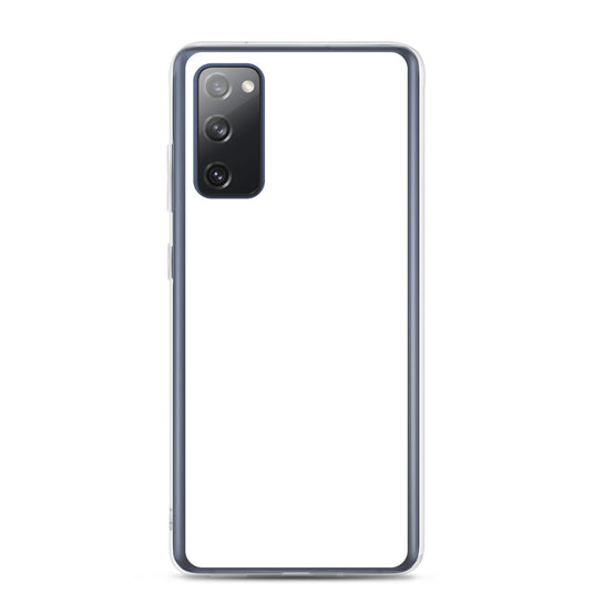 White Samsung Clear Case Plain Color CREATIVETECH