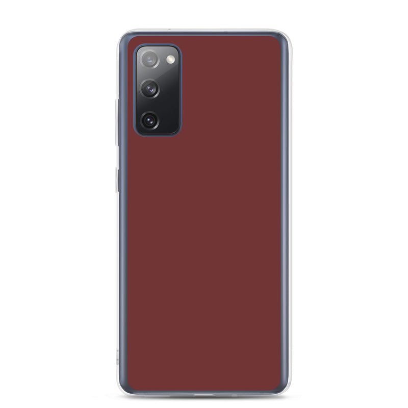Load image into Gallery viewer, Auburn Dark Red Samsung Clear Thin Case Plain Color CREATIVETECH
