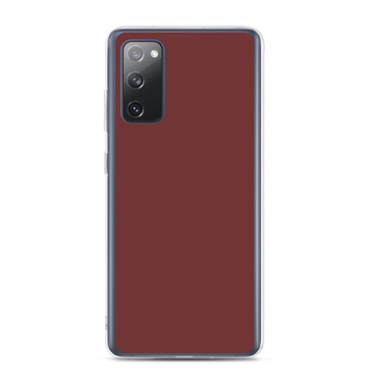 Auburn Dark Red Samsung Clear Thin Case Plain Color CREATIVETECH