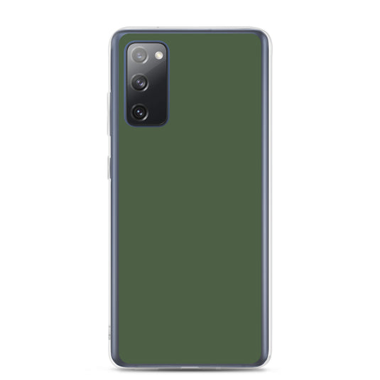 Deep Sage Green Samsung Clear Thin Case Plain Color CREATIVETECH