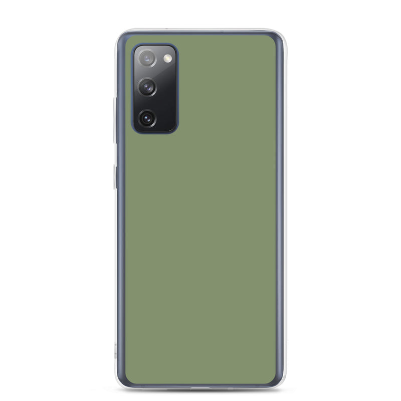 Load image into Gallery viewer, Camouflage Green Samsung Clear Thin Case Plain Color CREATIVETECH