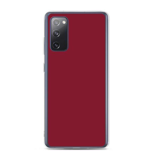 Burgundy Red Samsung Clear Thin Case Plain Color CREATIVETECH