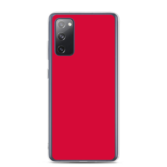Crimson Red Samsung Clear Thin Case Plain Color CREATIVETECH