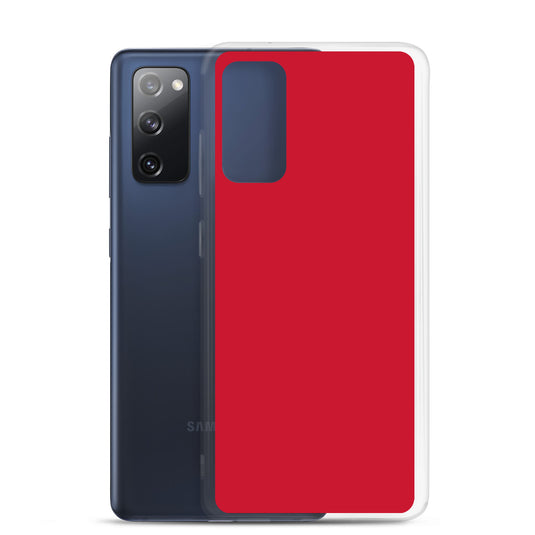 Red Samsung Clear Thin Case Plain Color CREATIVETECH