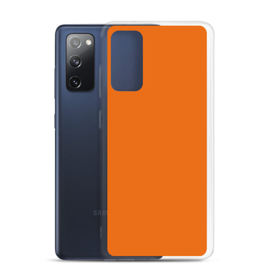 Mango Tango Orange Samsung Clear Thin Case Plain Color CREATIVETECH