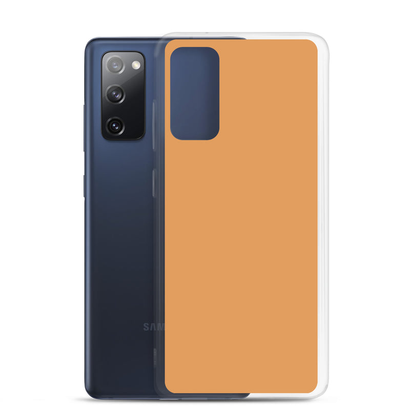 Load image into Gallery viewer, Classy Brown Yellow Samsung Clear Thin Case Plain Color CREATIVETECH